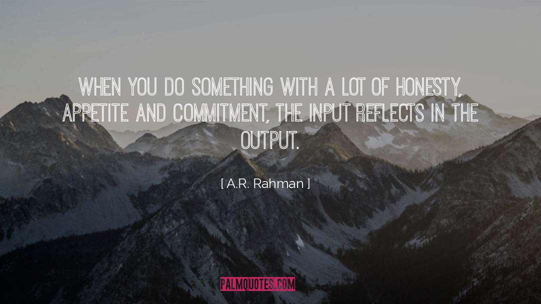 Inspirational Commitment quotes by A.R. Rahman