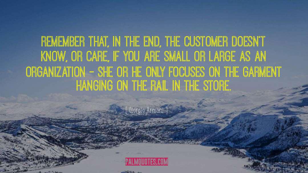 Inspirational Customer Service quotes by Giorgio Armani