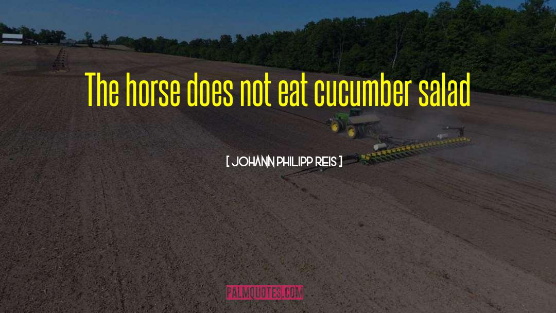 Inspirational Horse quotes by Johann Philipp Reis