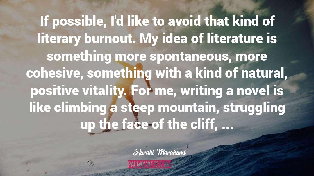 Inspirational Mountain Climbing quotes by Haruki Murakami