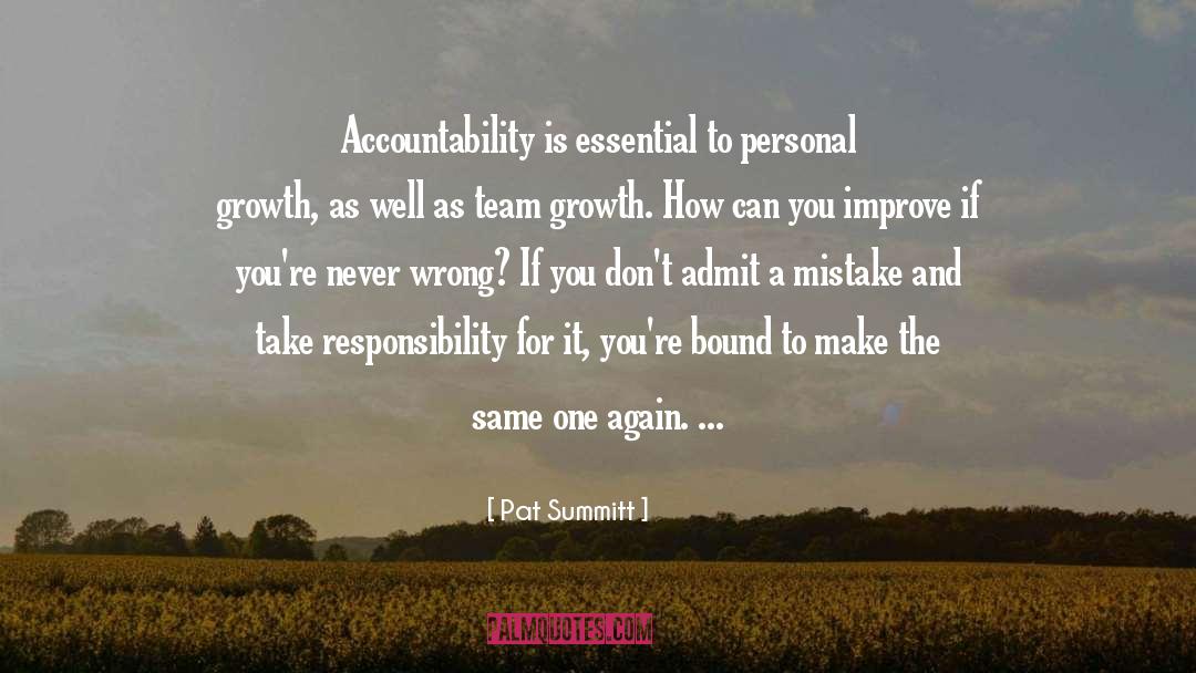 Inspirational Personal Growth quotes by Pat Summitt