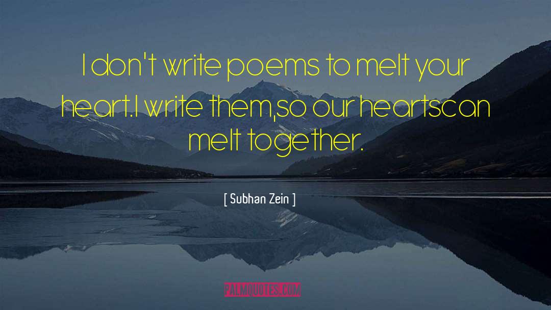 Inspirational Poetry quotes by Subhan Zein