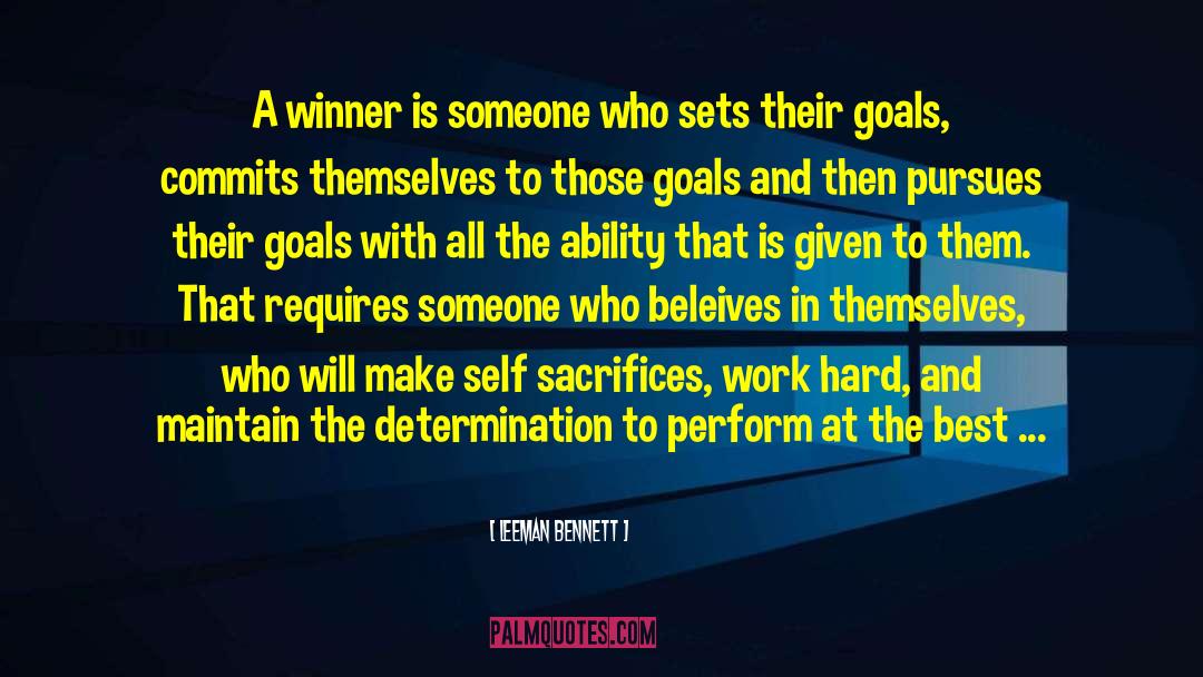 Inspirational Running quotes by Leeman Bennett