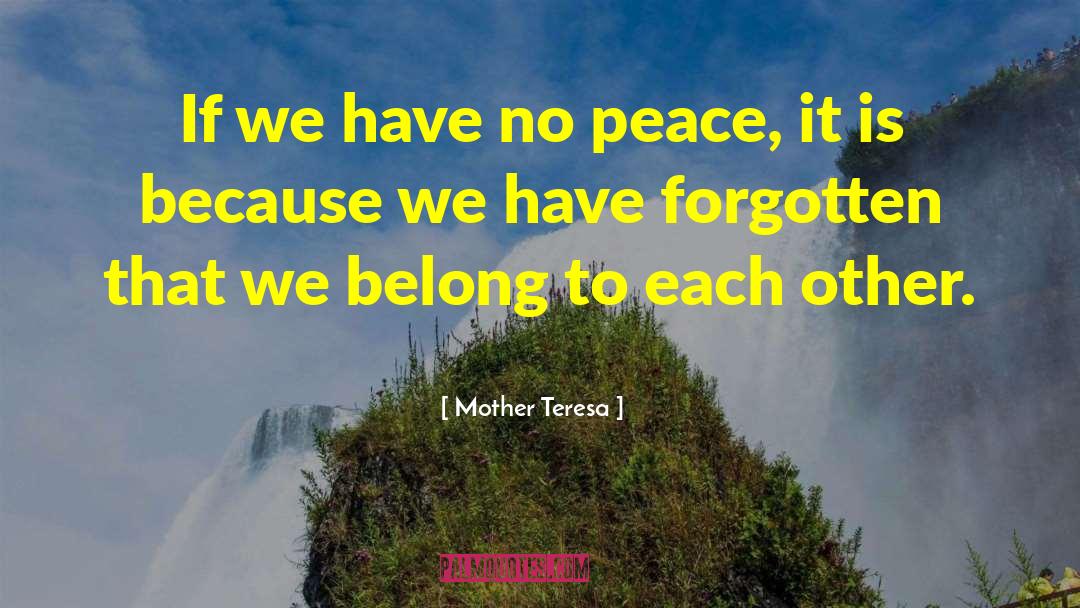 Inspirational Tree quotes by Mother Teresa