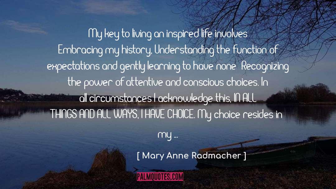 Inspired Life quotes by Mary Anne Radmacher