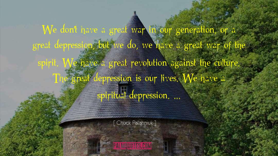 Inspiring Depression quotes by Chuck Palahniuk