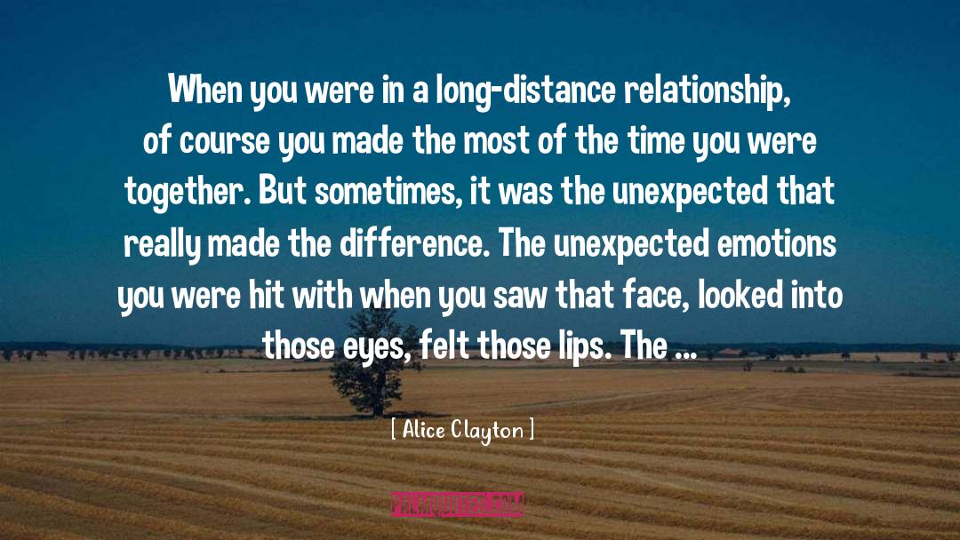Inspiring Long Distance Relationship quotes by Alice Clayton