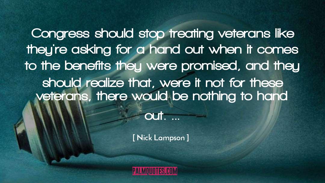 Inspiring Veteran quotes by Nick Lampson
