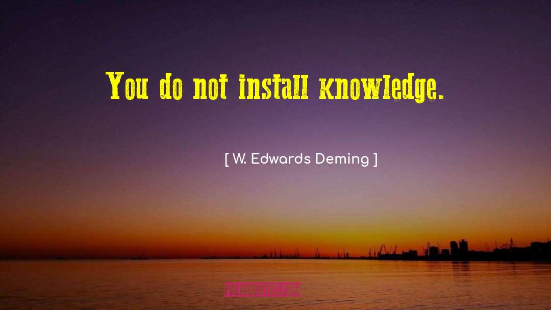 Install quotes by W. Edwards Deming