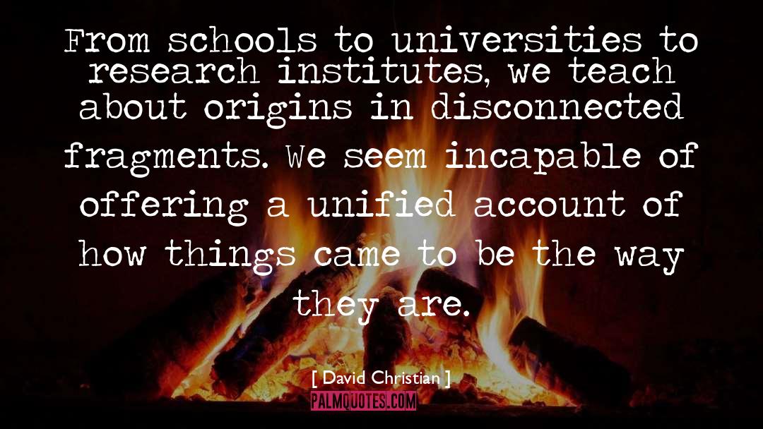 Institutes quotes by David Christian