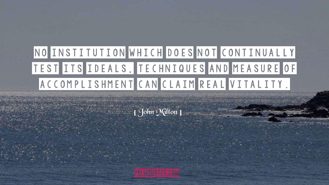 Institution quotes by John Milton