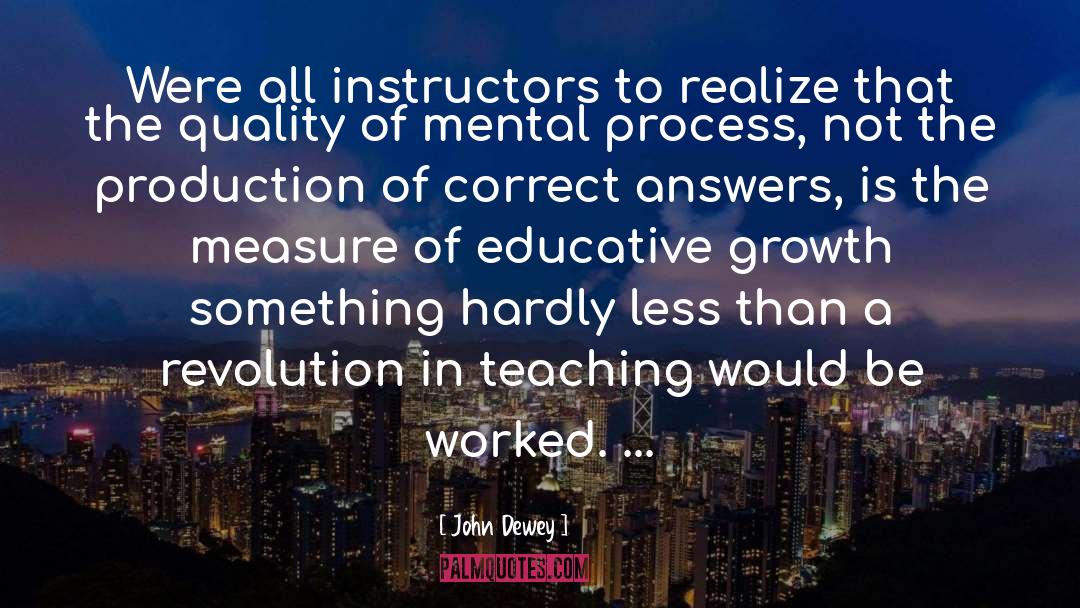 Instructors quotes by John Dewey