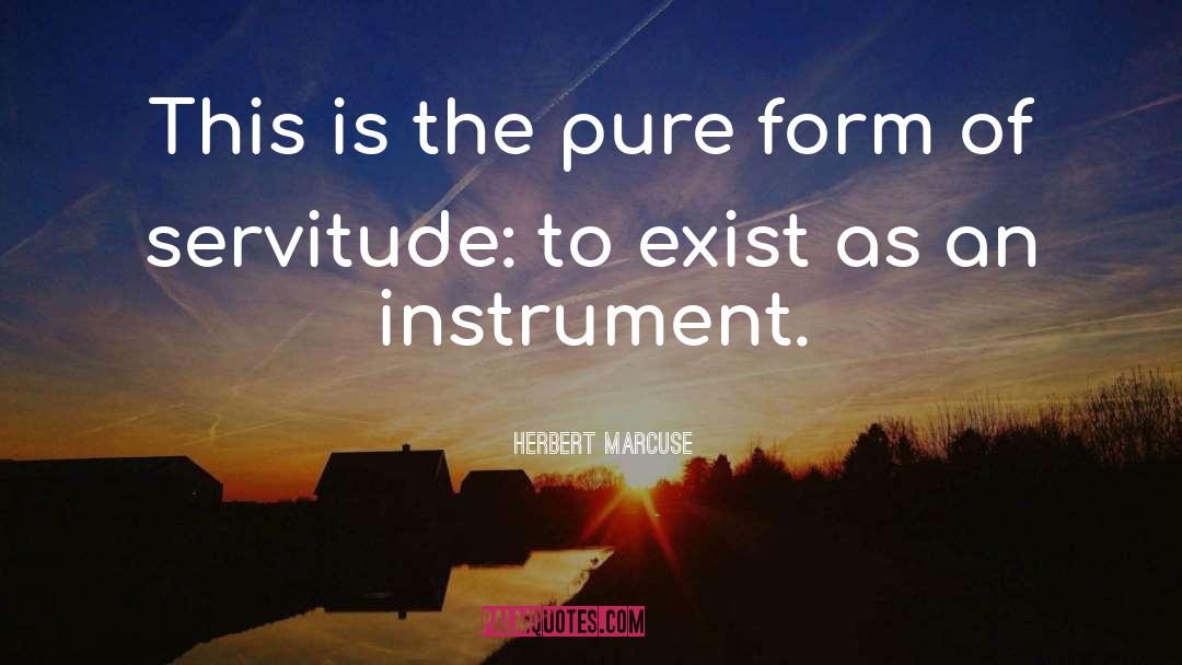 Instrument quotes by Herbert Marcuse