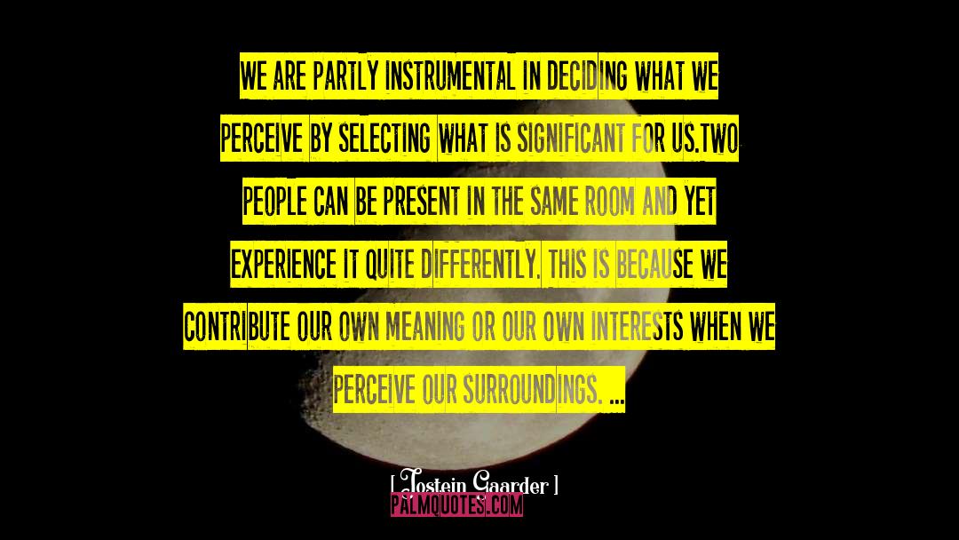 Instrumental quotes by Jostein Gaarder