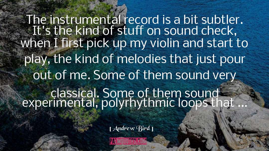 Instrumental quotes by Andrew Bird