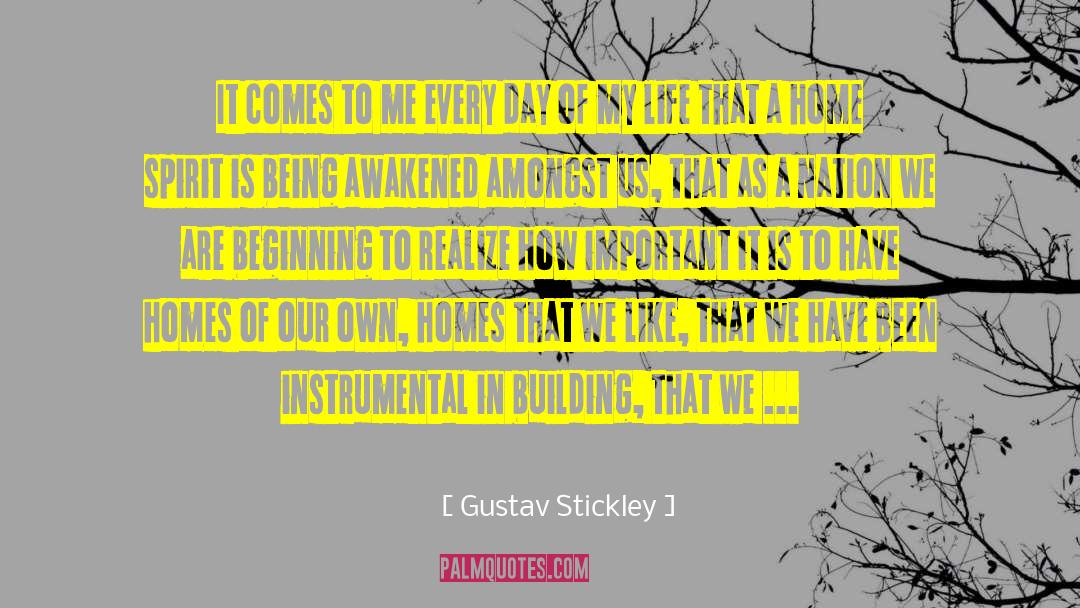 Instrumental quotes by Gustav Stickley