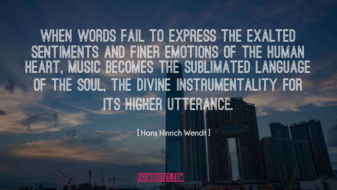 Instrumentality quotes by Hans Hinrich Wendt