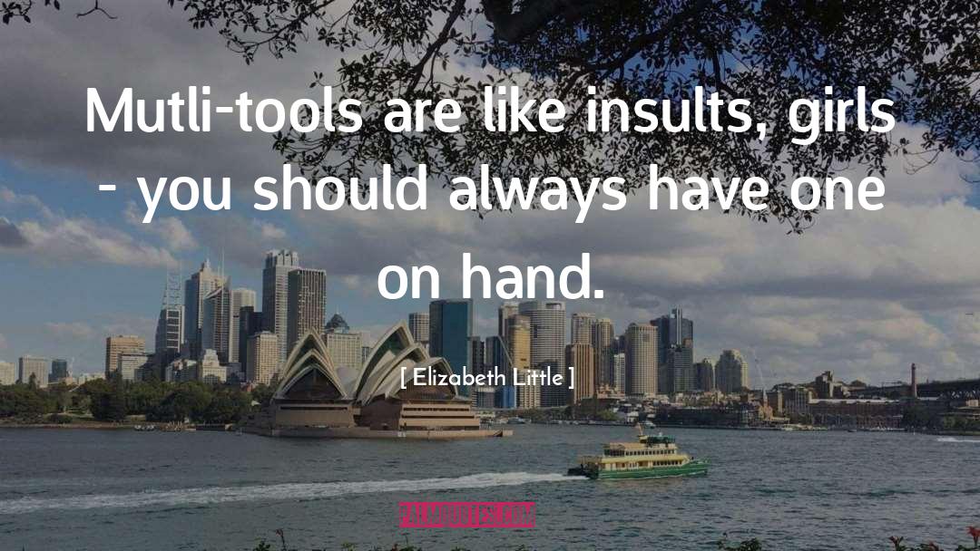 Insults quotes by Elizabeth Little