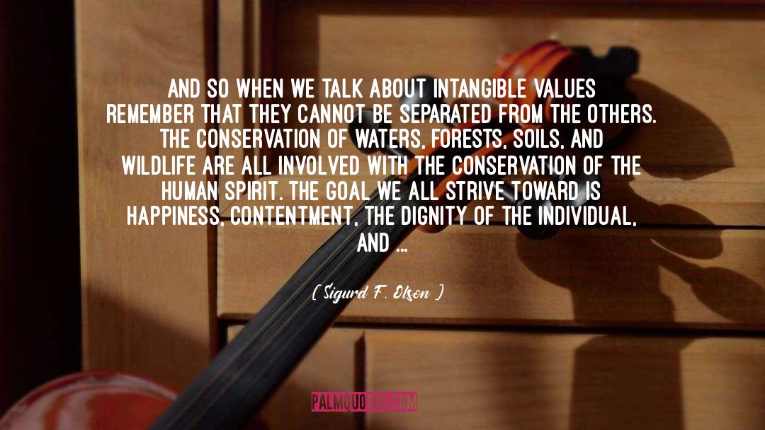 Intangible quotes by Sigurd F. Olson