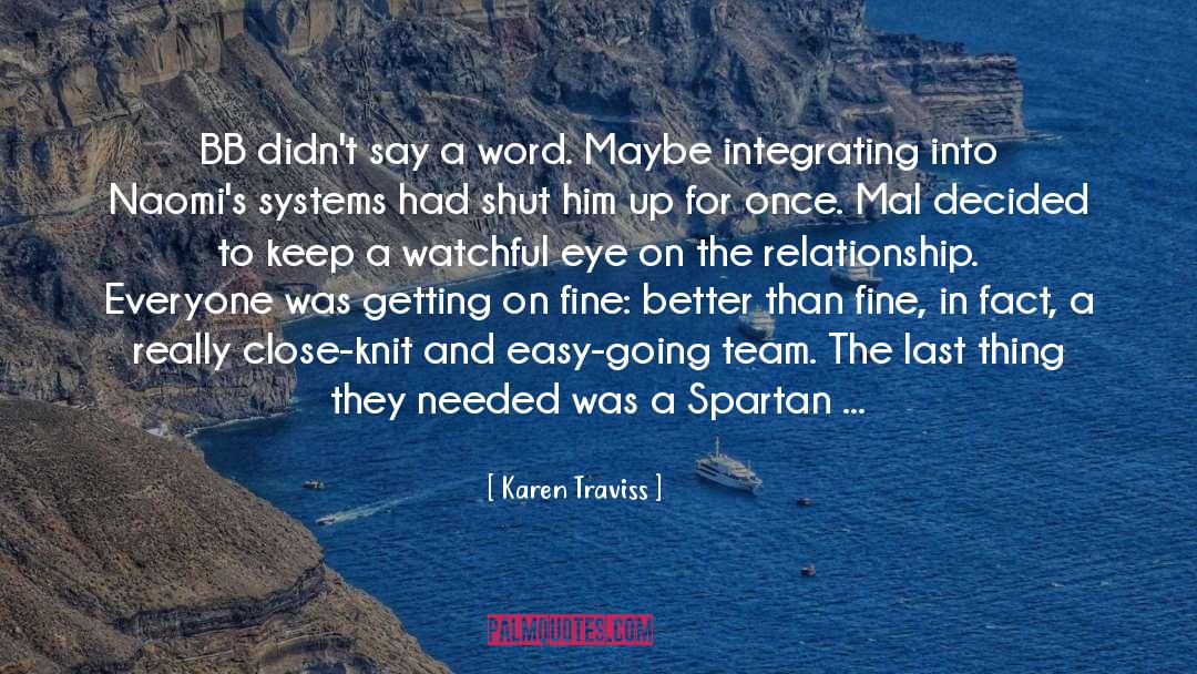 Integrating quotes by Karen Traviss