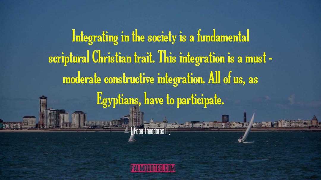 Integration quotes by Pope Theodoros II
