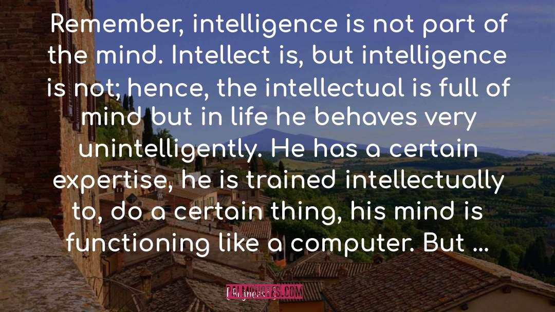 Intellect quotes by Rajneesh