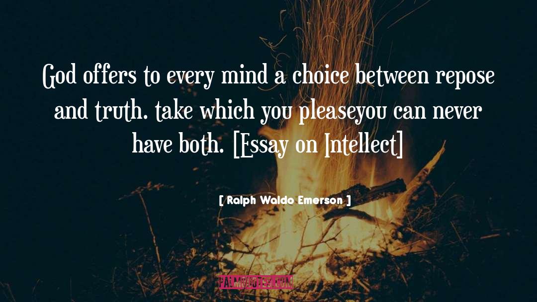 Intellect quotes by Ralph Waldo Emerson
