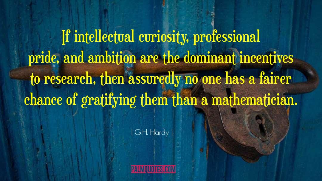 Intellectual Curiosity quotes by G.H. Hardy