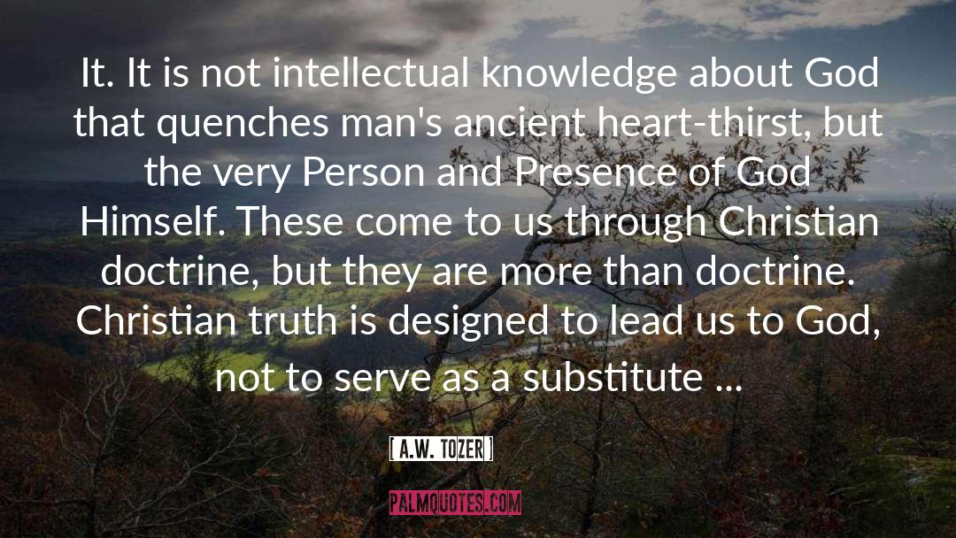 Intellectual Knowledge quotes by A.W. Tozer