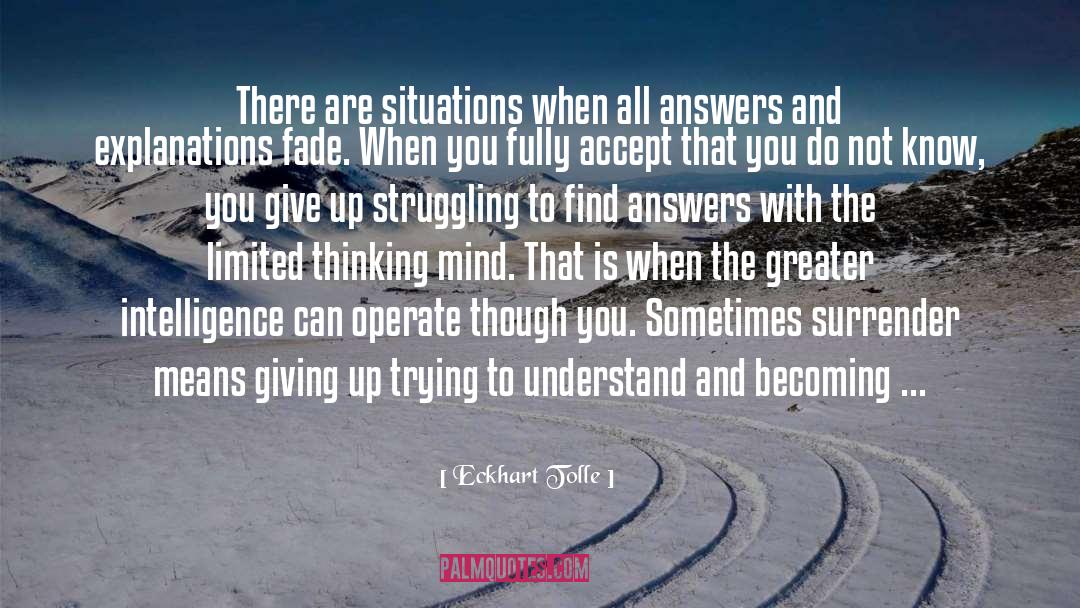 Intelligence quotes by Eckhart Tolle