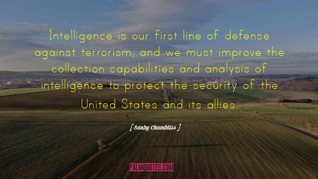 Intelligence Quotient quotes by Saxby Chambliss