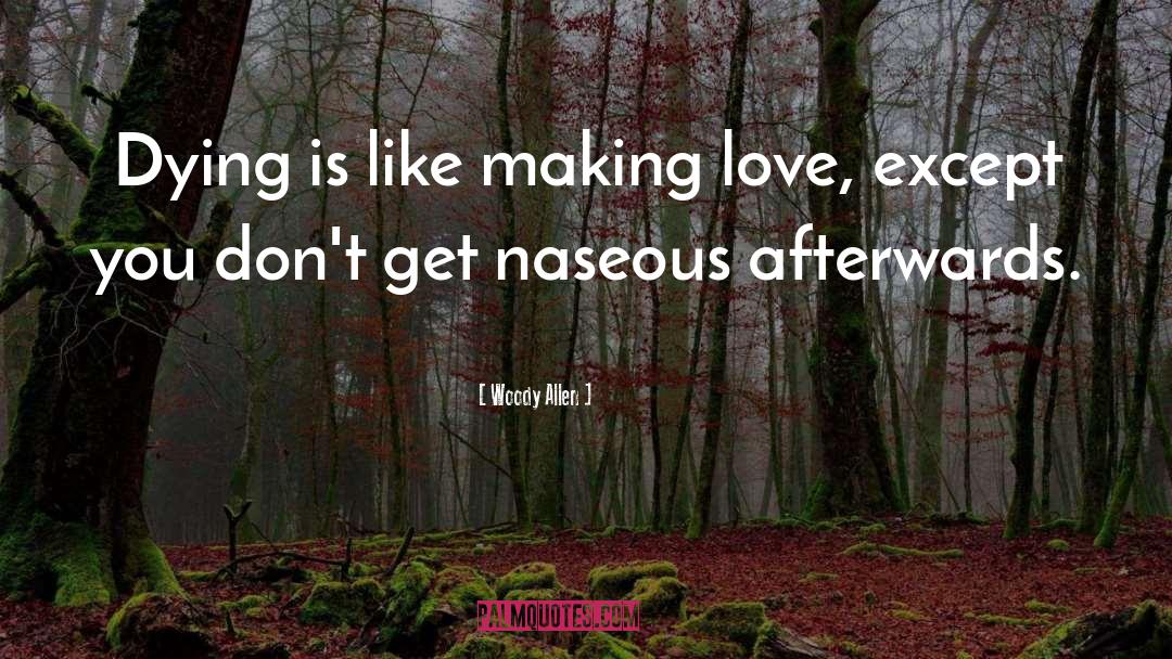 Intense Love Making quotes by Woody Allen