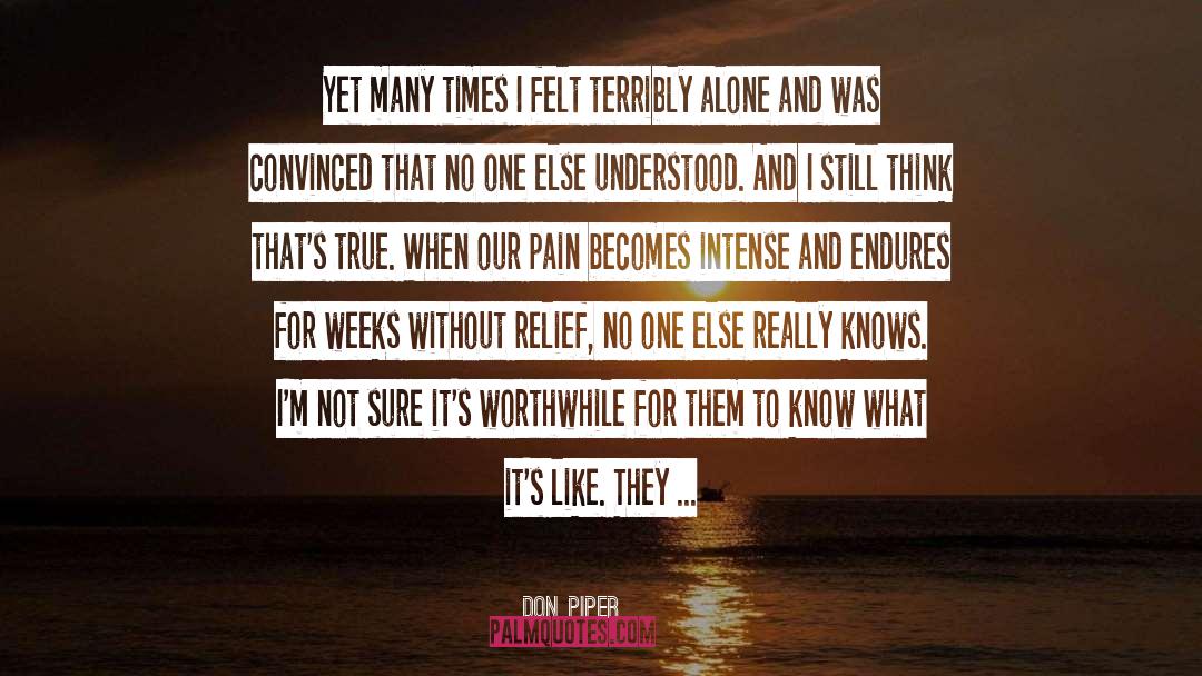 Intense Pain quotes by Don Piper