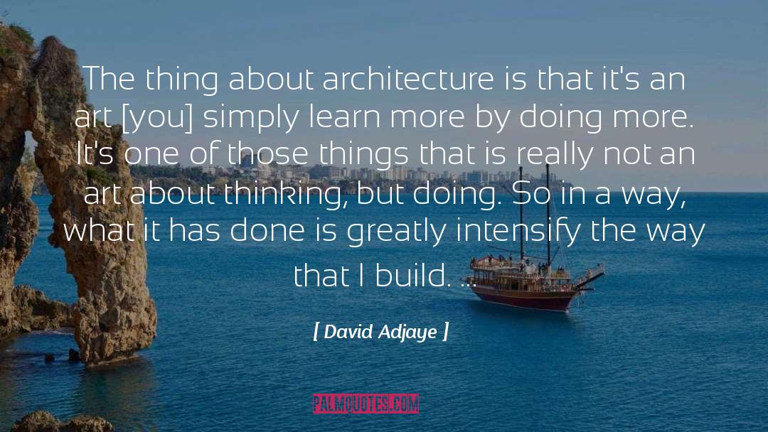 Intensify quotes by David Adjaye