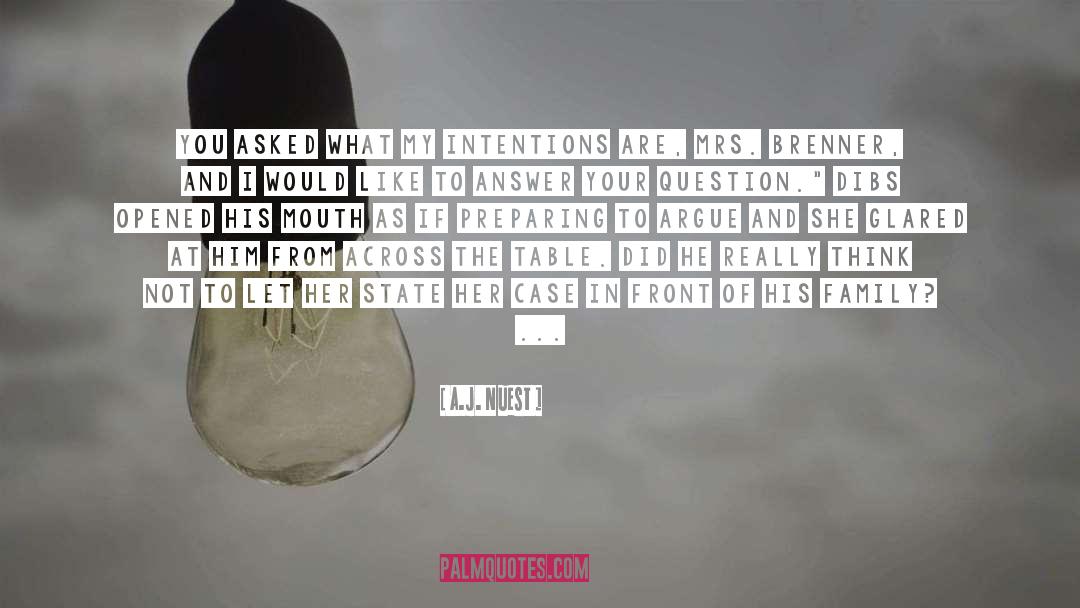 Intention quotes by A.J. Nuest