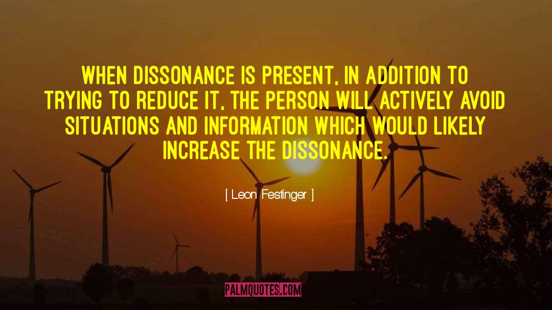 Intentional Dissonance quotes by Leon Festinger