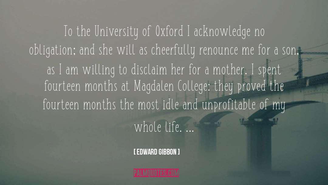 Inter College Fest quotes by Edward Gibbon