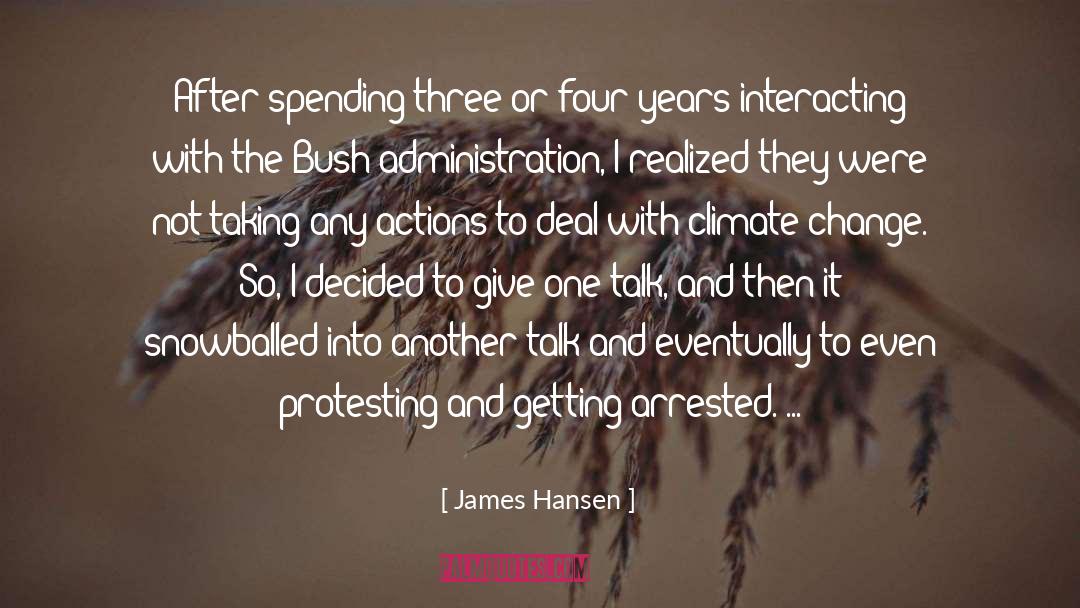 Interacting quotes by James Hansen