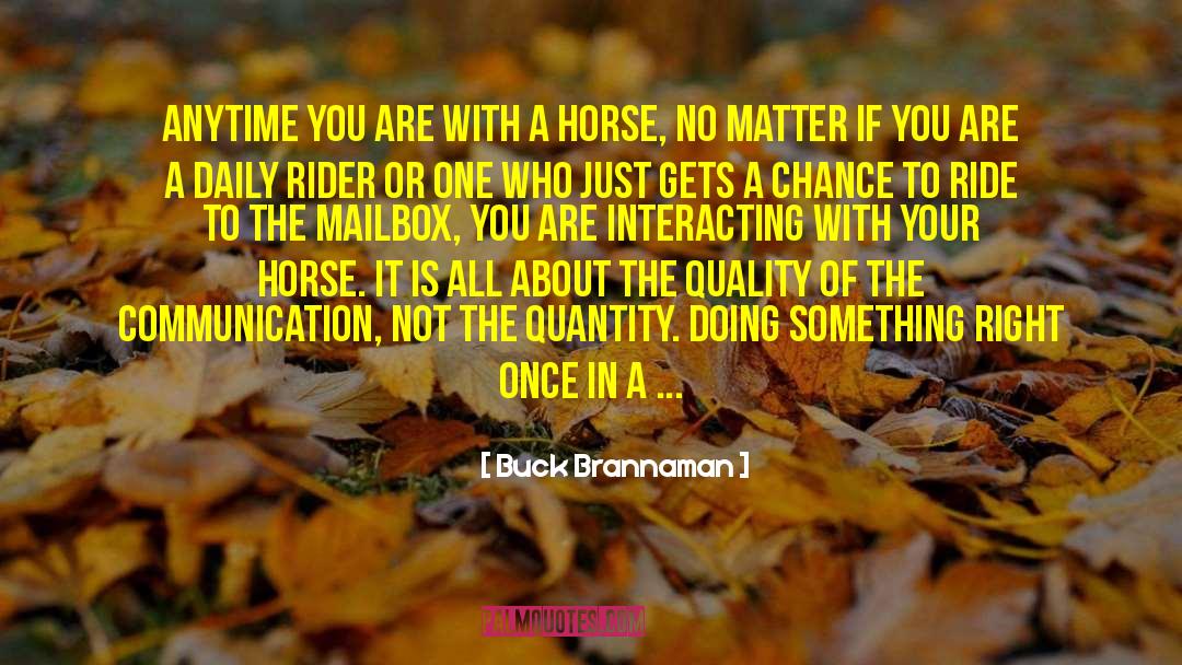 Interacting quotes by Buck Brannaman