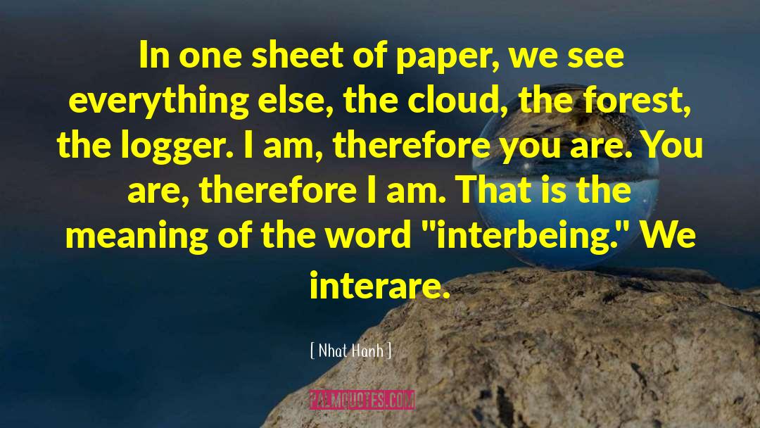 Interbeing quotes by Nhat Hanh