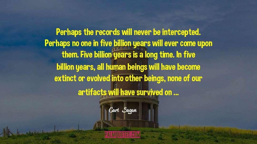 Intercepted quotes by Carl Sagan
