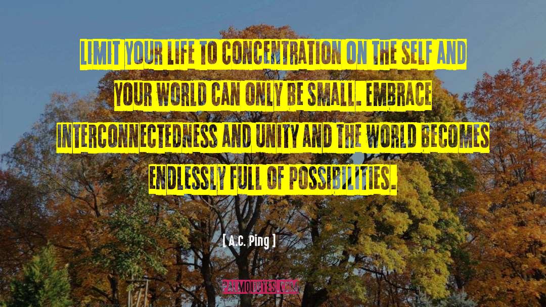 Interconnectedness quotes by A.C. Ping