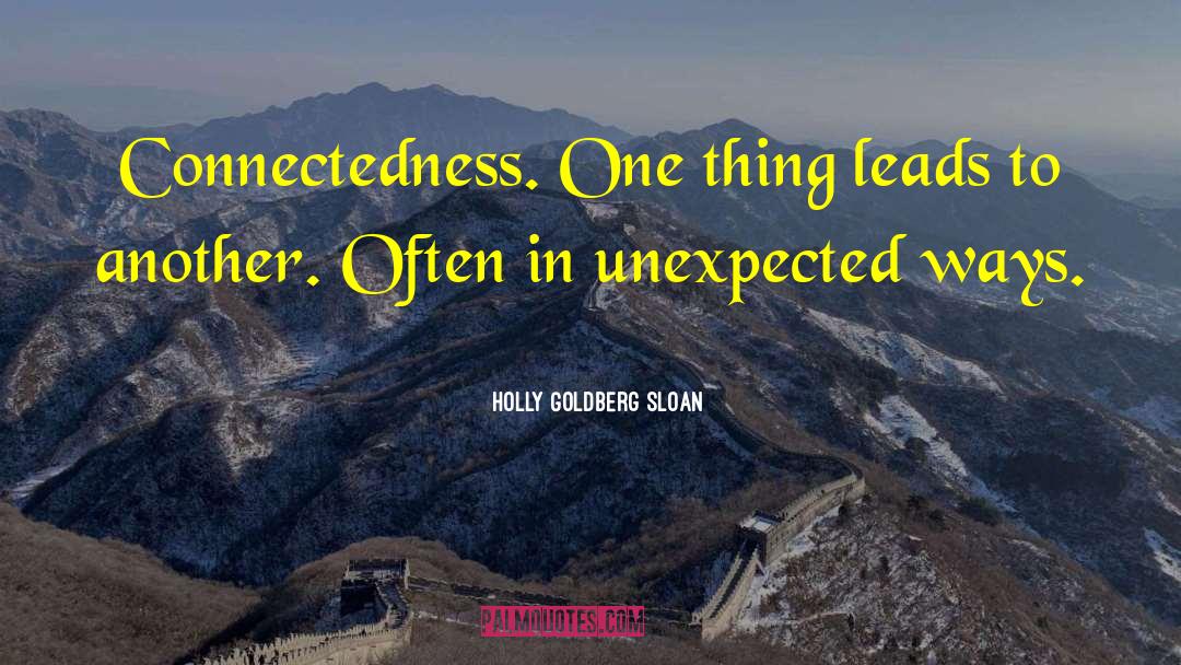 Interconnectedness quotes by Holly Goldberg Sloan