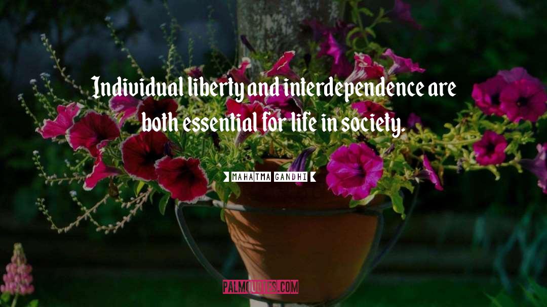 Interdependence quotes by Mahatma Gandhi