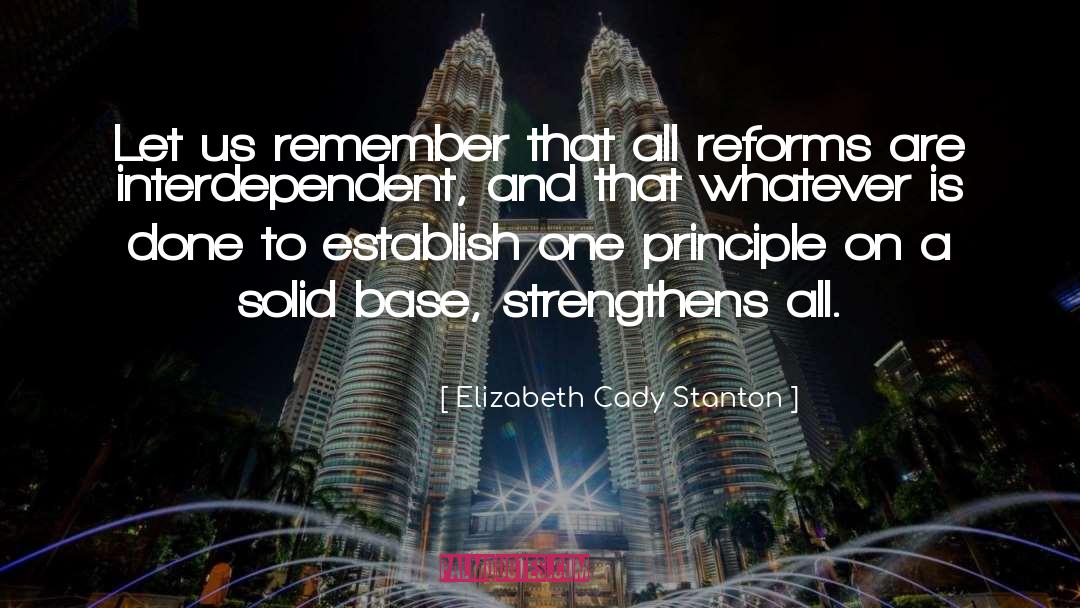 Interdependent quotes by Elizabeth Cady Stanton