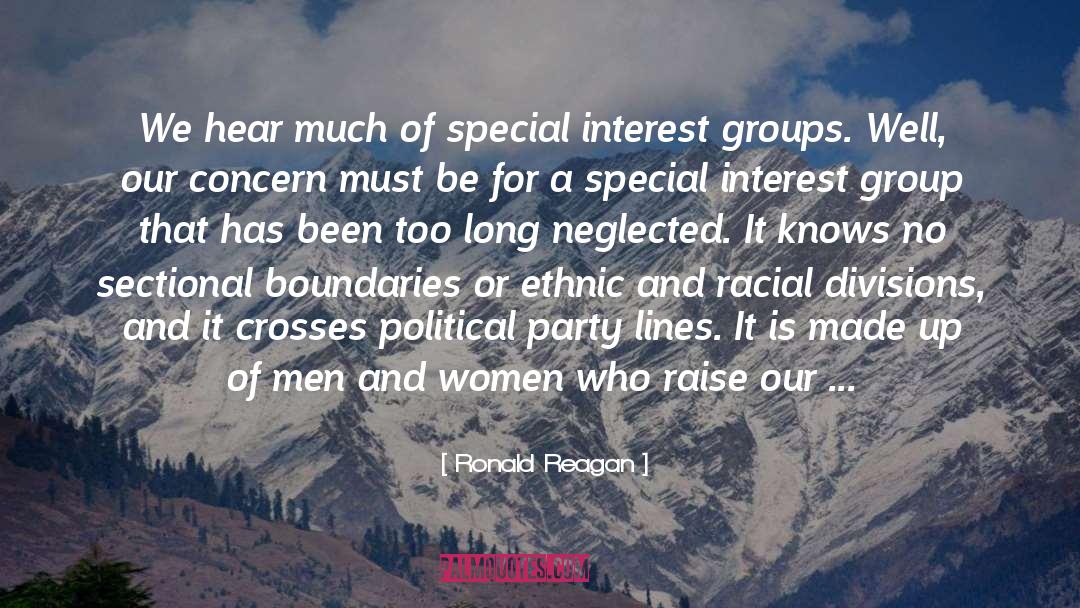Interest Groups quotes by Ronald Reagan