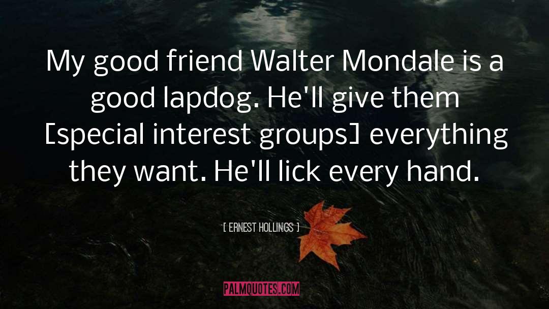 Interest Groups quotes by Ernest Hollings