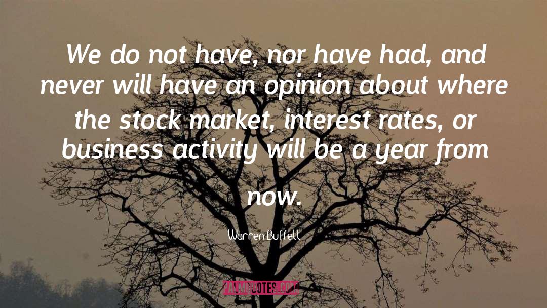 Interest Rate quotes by Warren Buffett