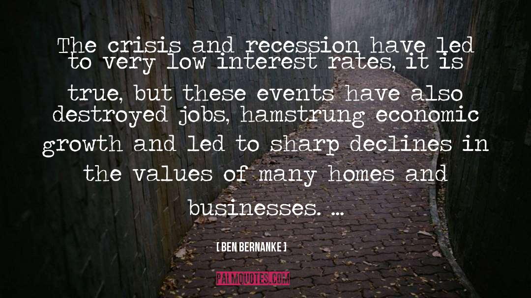 Interest Rates quotes by Ben Bernanke