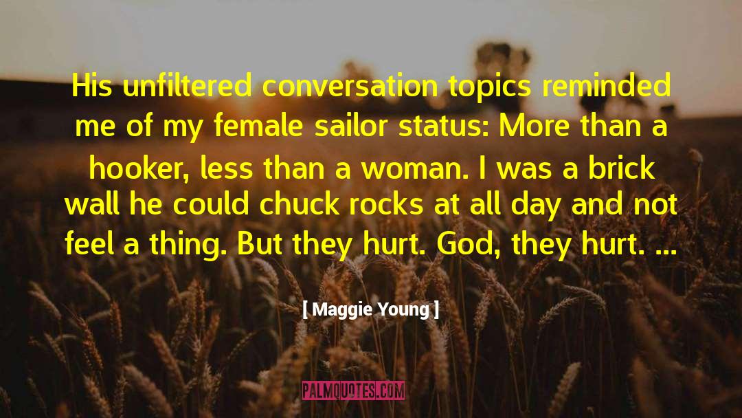 Interesting Conversation quotes by Maggie Young